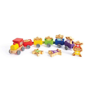 Hape Влакче с маймунки - Детски игрален комплект, 16 части