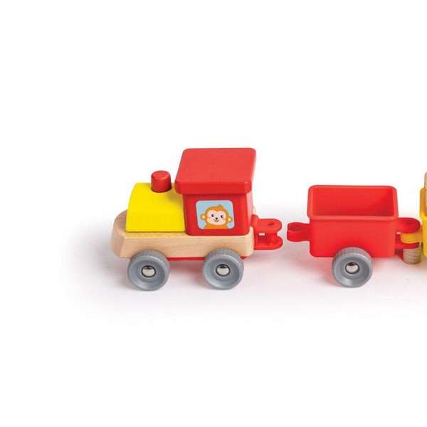 Продукт Hape Влакче с маймунки - Детски игрален комплект, 16 части - 0 - BG Hlapeta