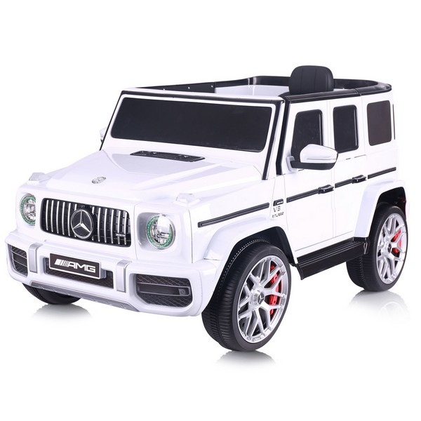 Продукт Акумулаторен Джип Mercedes AMG G63 с ЛИТИЕВО-ЙОННА батерия , с меки гуми и кожена седалка, 2025г - 0 - BG Hlapeta