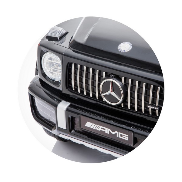 Продукт Акумулаторен Джип Mercedes AMG G63 с ЛИТИЕВО-ЙОННА батерия , с меки гуми и кожена седалка, 2025г - 0 - BG Hlapeta