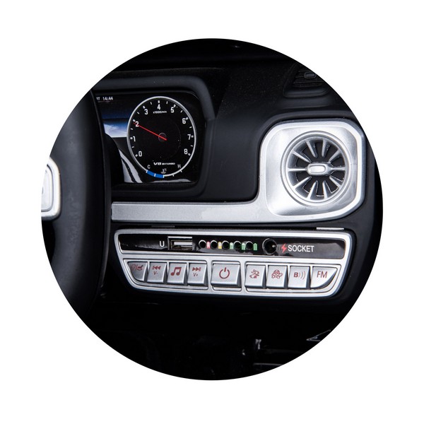 Продукт Акумулаторен Джип Mercedes AMG G63 с ЛИТИЕВО-ЙОННА батерия , с меки гуми и кожена седалка, 2025г - 0 - BG Hlapeta