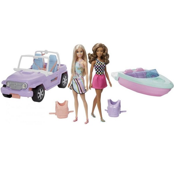 Продукт Mattel Barbie Doll Ride - Комплект кукли, с джип и лодка - 0 - BG Hlapeta