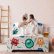Ginger home MONSTER - Детско Легло 140x70 см, Дървено, със Защита от Падане, За Деца 18+ месеца