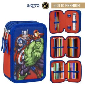 Avengers - Ученически несесер с три отделения и съдържание