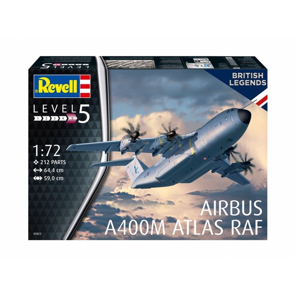 Продукт Revell Британски легенди, Airbus A400M Atlas RAF - Сглобяем модел, 212 части - 0 - BG Hlapeta
