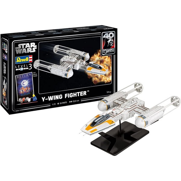 Продукт Revell Star Wars, Y-wing Fighter - Комплект модел за сглобяване, 38 части - 0 - BG Hlapeta