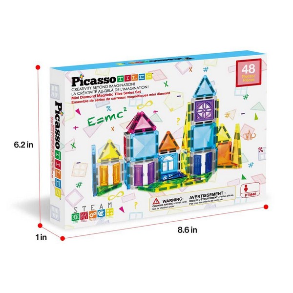 Продукт Picasso STEAM Diamond Series - Магнитен конструктор 48 части - 0 - BG Hlapeta
