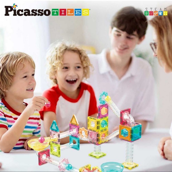 Продукт Picasso STEAM Travel - Магнитен конструктор Писта за топчета 60 части - 0 - BG Hlapeta