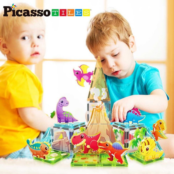 Продукт Picasso STEAM Динозаври - Магнитен конструктор 26 части - 0 - BG Hlapeta