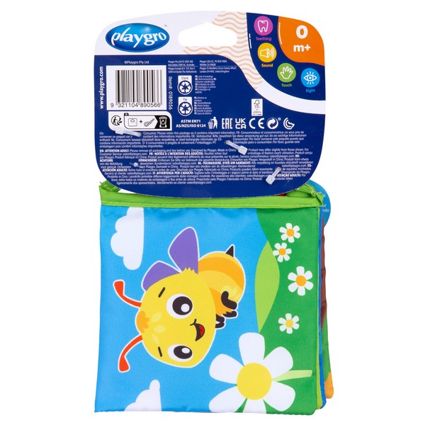 Продукт PLAYGRO - Текстилна книжка за количка с гризалка 0м+ - 0 - BG Hlapeta