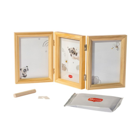 TINY LOVE Tiny Creations - Рамка за 2 Отпечатъка и Снимка (дървена рамка) 0м+