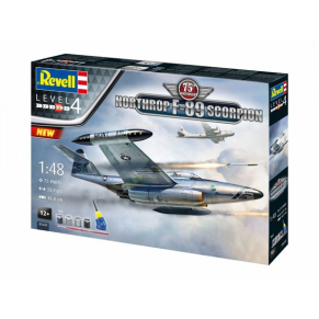 Revell Самолет Northrop F-89 Scorpion 75th Anniversary - Комплект авиомодел за сглобяванe, 75 части