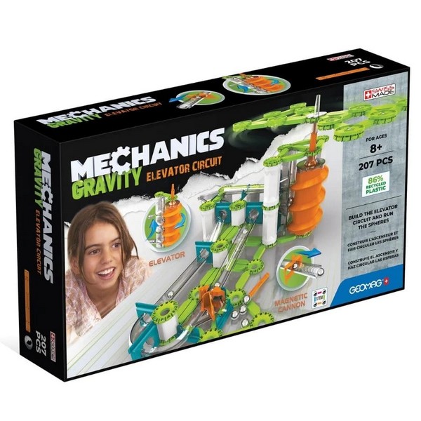 Продукт Geomag Mechanics, Гравитационна асансьорна верига - Магнитен конструктор, 207 части - 0 - BG Hlapeta