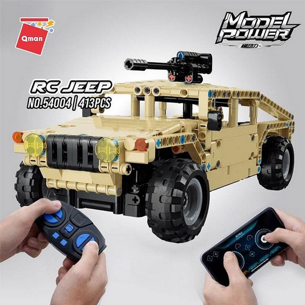 Продукт Qman Model Power - Джип с RC управление, Конструктор, 413 части - 0 - BG Hlapeta