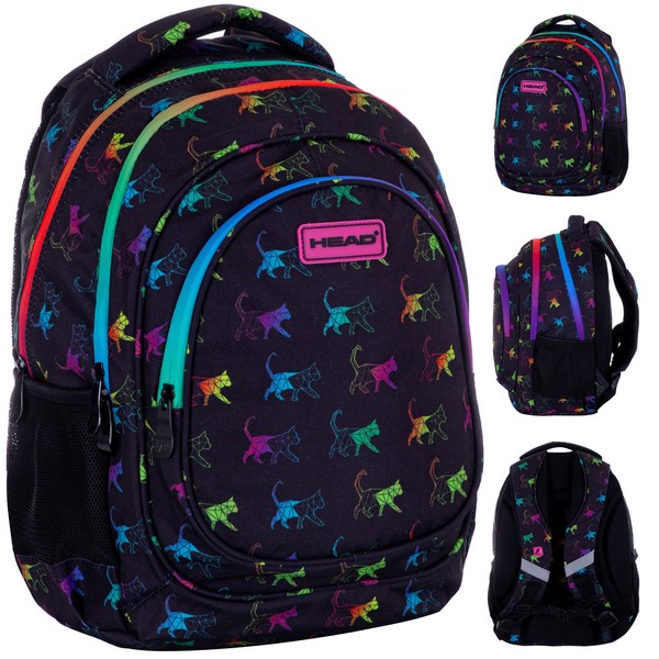 Продукт Head, Rainbow Kitty - Ученическа раница, 39 х 28 х 15 см - 0 - BG Hlapeta