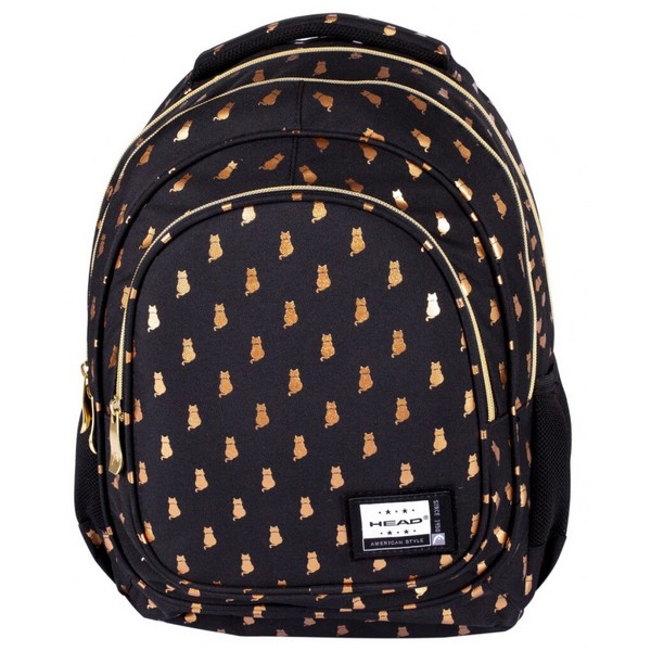 Продукт Head AB330 Golden Kitty златен ефект - Ученическа раница, 39 x 28 x 15 см - 0 - BG Hlapeta