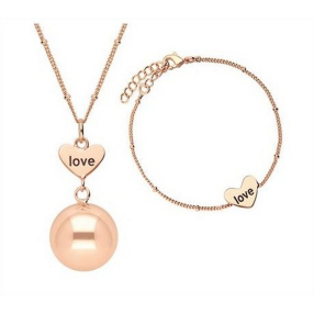 Bola Rose Gold Love - Комплект Медальон за бременни и гривна
