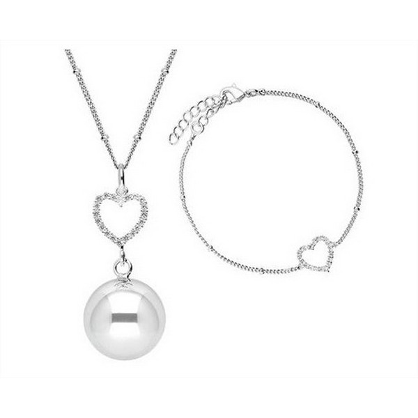 Продукт Bola Silver Heart - Комплект Медальон за бременни и гривна - 0 - BG Hlapeta