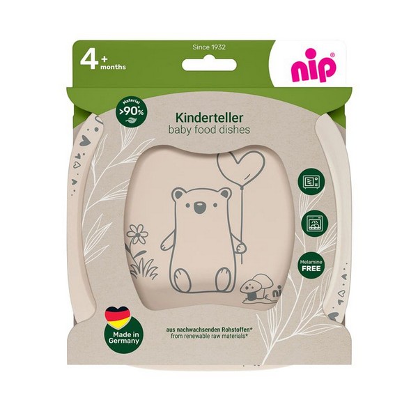 Nip Eat Green - Детски чинии за хранене, 2 бр.