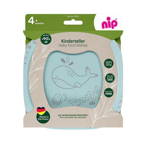 Продукт Nip Eat Green - Детски чинии за хранене, 2 бр. - 0 - BG Hlapeta