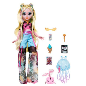 Mattel Monster High Lagoona Blue - Кукла, с домашен любимец и аксесоари