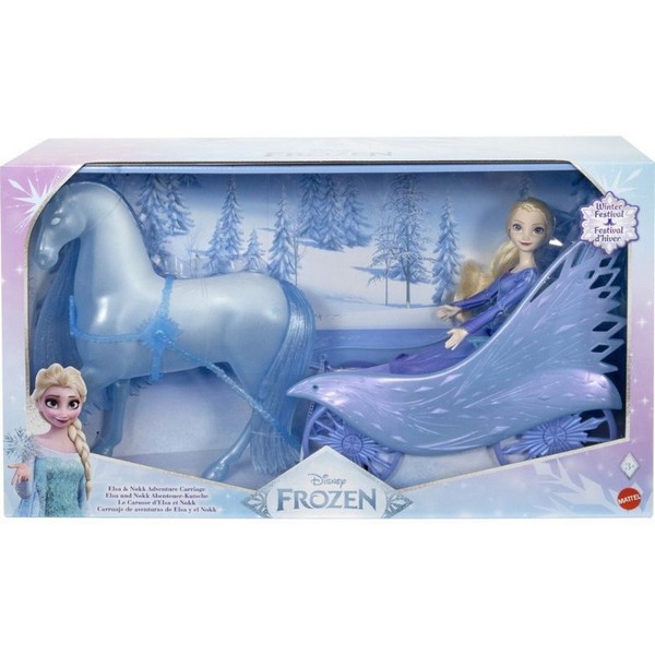 Продукт Mattel Disney Frozen Elsa и Nokk - Игрален комплект, с приключенска карета - 0 - BG Hlapeta
