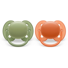 Philips AVENT Ultra Soft - Комплект от 2 бр. ортодонтични залъгалки 18м+, в кутия за стерилизиране