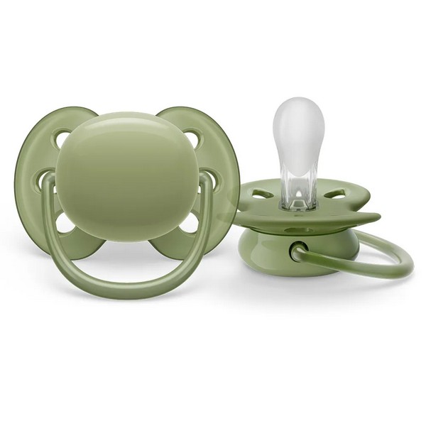 Продукт Philips AVENT Ultra Soft - Комплект от 2 бр. ортодонтични залъгалки 18м+, в кутия за стерилизиране - 0 - BG Hlapeta