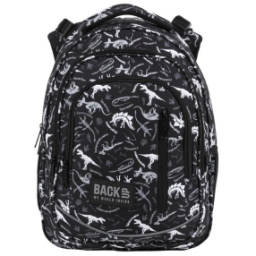 BackUp R 114 Black dinosaurs - Ученическа раница