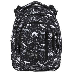 BackUp R 114 Black dinosaurs - Ученическа раница