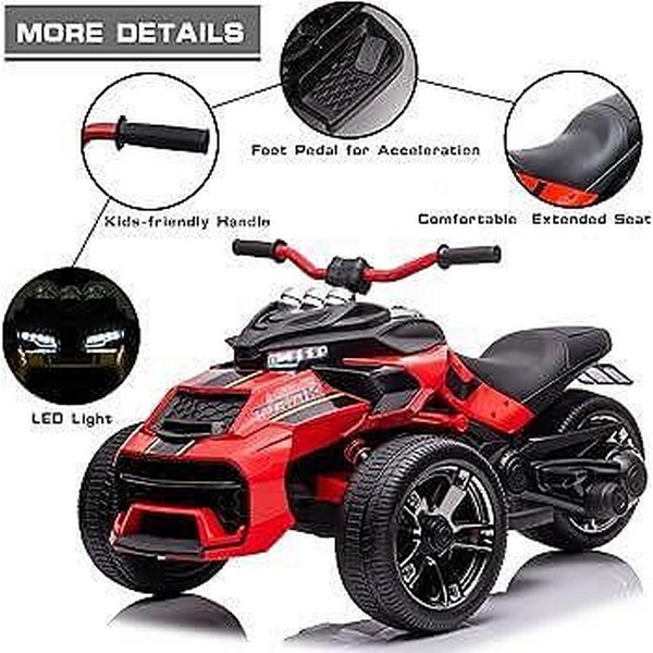 Продукт Детско електрическо ATV с 3 колела и LED светлини - 0 - BG Hlapeta