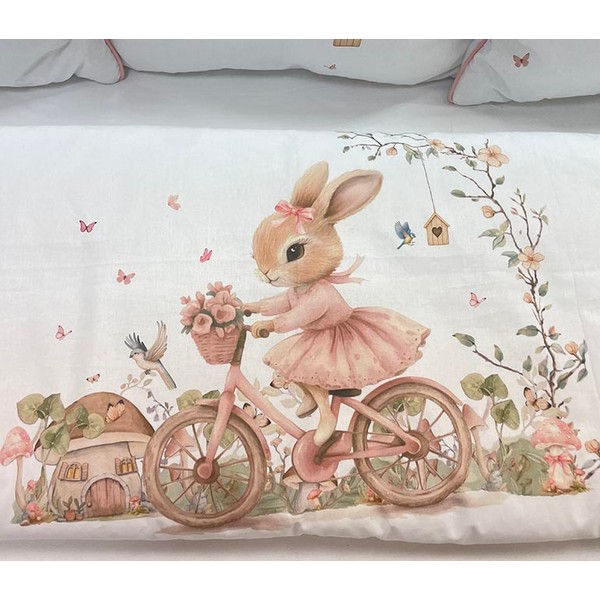 Продукт Bambino Casa Rose Rabbit Bicycle - Луксозен спален комплект - 0 - BG Hlapeta