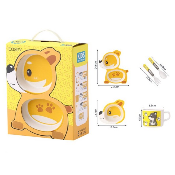 Продукт RTOYS Bamboo fibre, Animals - Детски сервиз за хранене, 5 части - 0 - BG Hlapeta