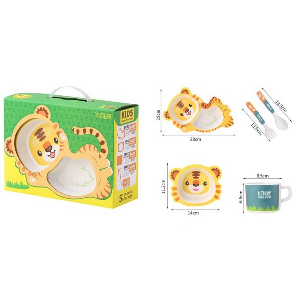 Продукт RTOYS Bamboo fibre, Animals - Детски сервиз за хранене, 5 части - 0 - BG Hlapeta