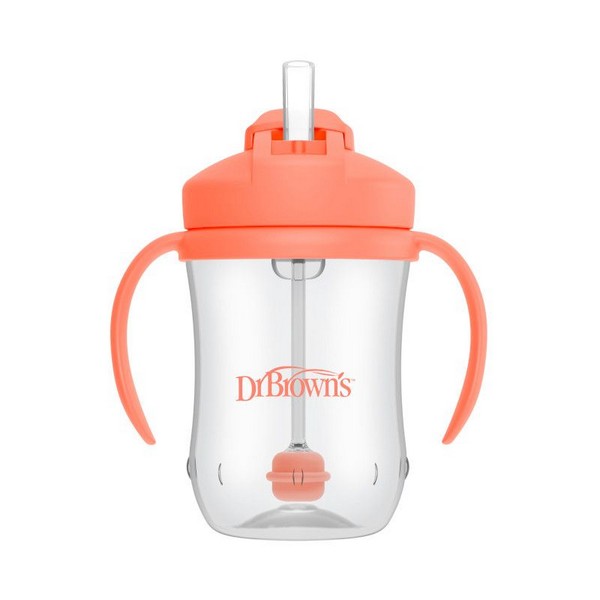 Продукт Dr.Brown's Milestones Baby’s First Straw Cup - Чаша с гъвкава сламка с тежест 270 мл. - 0 - BG Hlapeta
