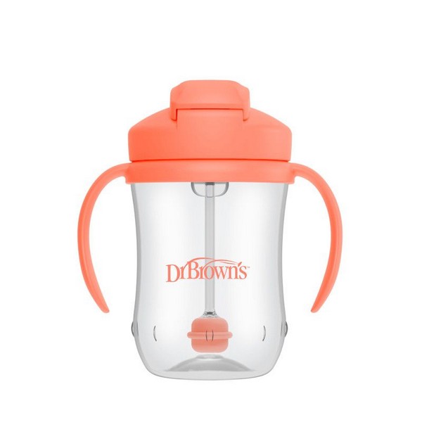 Продукт Dr.Brown's Milestones Baby’s First Straw Cup - Чаша с гъвкава сламка с тежест 270 мл. - 0 - BG Hlapeta