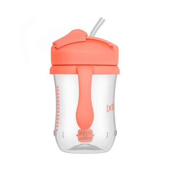 Продукт Dr.Brown's Milestones Baby’s First Straw Cup - Чаша с гъвкава сламка с тежест 270 мл. - 0 - BG Hlapeta