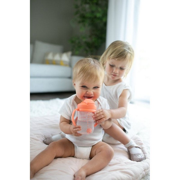 Продукт Dr.Brown's Milestones Baby’s First Straw Cup - Чаша с гъвкава сламка с тежест 270 мл. - 0 - BG Hlapeta