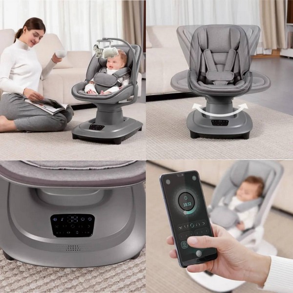 Продукт Умна електрическа бебешка люлка с Bluetooth и дистанционно управление - 0 - BG Hlapeta