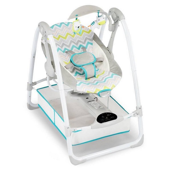 Електрическа бебешка люлка с музика, таймер и играчки