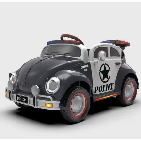 Акумулаторна ретро кола Полиция, 12V с LED светлини Акумулаторна ретро кола Полиция, 12V с LED светлини