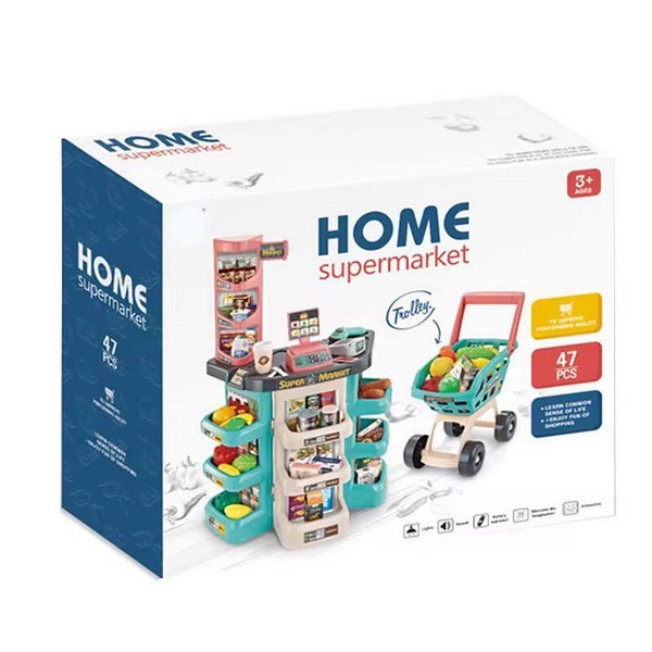 Продукт Home Supermarke - Детски комплект Супермаркет, 47 части - 0 - BG Hlapeta