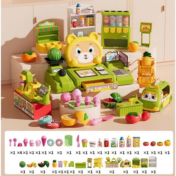 Продукт Cash Register - Детска каса за игра, 49 части - 0 - BG Hlapeta