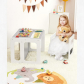 GINGER HOME - Монтесори Детска маса и Столче, Дървен Комплект 3 в 1, бяло и сиво Продукт GINGER HOME - Монтесори Детска маса и Столче, Дървен Комплект 3 в 1, бяло и сиво - 8 - BG Hlapeta