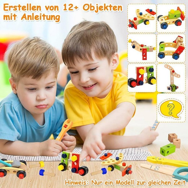Продукт Детски дървен комплект с инструменти, 34 части - 0 - BG Hlapeta