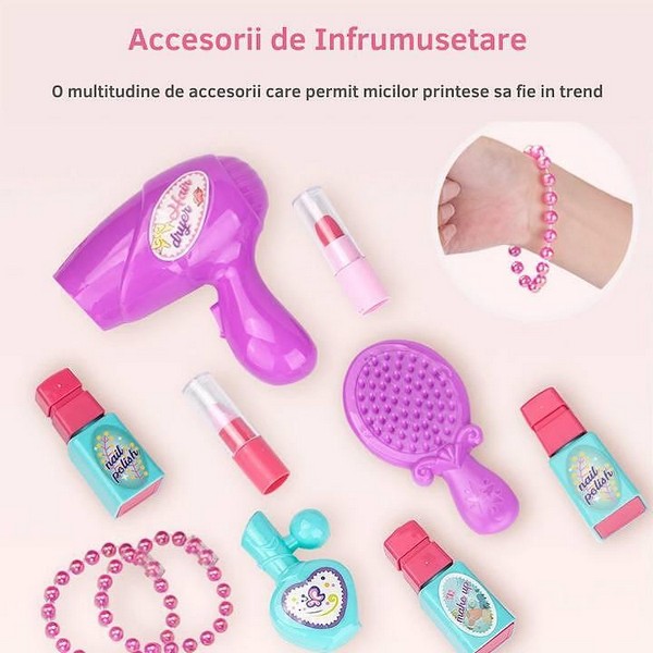 Продукт Малка принцеса – Куфарче с тоалетка - Детски комплект, 30 части - 0 - BG Hlapeta