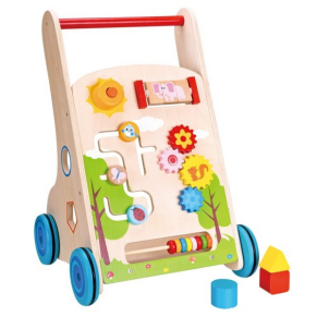 Lelin toys Дървена проходилка 7 в 1 - дървена играчка