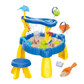 Jolly Toy - Масичка за пясък и вода с делфин и водни въртележки Jolly Toy - Масичка за пясък и вода с делфин и водни въртележки