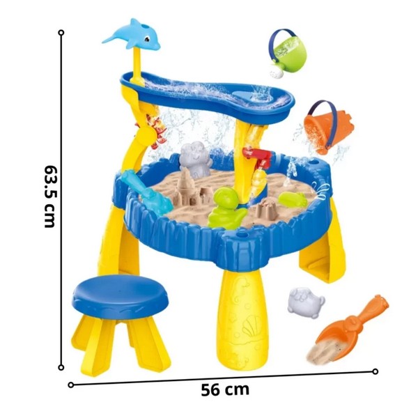 Jolly Toy - Масичка за пясък и вода с делфин и водни въртележки Продукт Jolly Toy - Масичка за пясък и вода с делфин и водни въртележки - 0 - BG Hlapeta