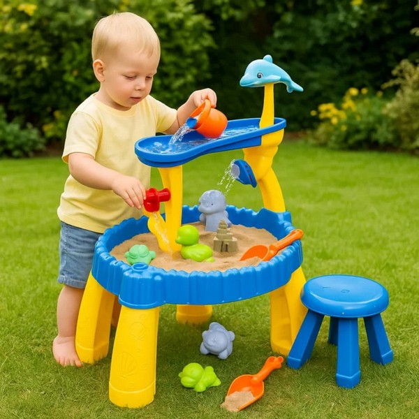 Jolly Toy - Масичка за пясък и вода с делфин и водни въртележки Продукт Jolly Toy - Масичка за пясък и вода с делфин и водни въртележки - 0 - BG Hlapeta